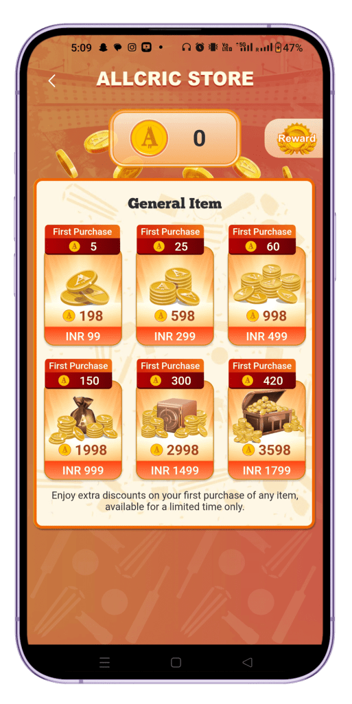 AllCric Coins