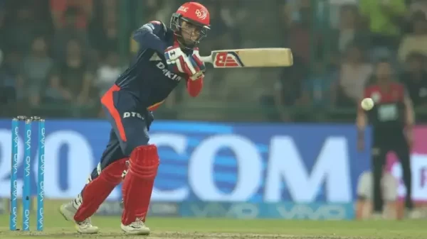 Abhishek Sharma batting for Delhi Daredevils during his debut IPL season in 2018