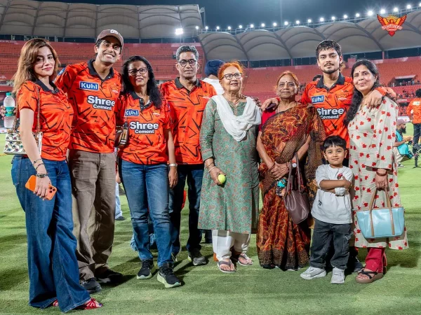 Ishan Kishan with his family at a Sunrisers Hyderabad IPL match