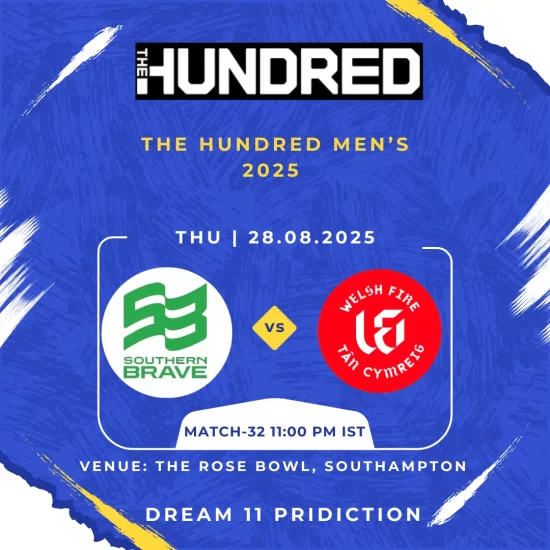 SOB vs WEF in The Hundred 2025! Get today’s match prediction, pitch report, playing XI & key players.