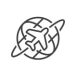 airplane-on-globe-icon